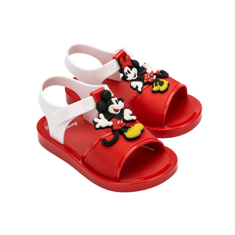 Mini Melissa + Mickey e Minnie Bebé Rojo/Blanco