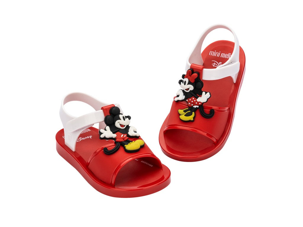 Mini Melissa + Mickey e Minnie Bebé Rojo/Blanco